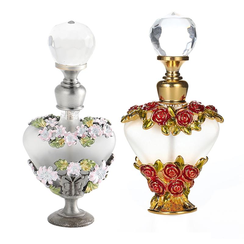 1PC 5/7/10/12/15/25/30/40ml Refillable Empty Perfume Bottles Crystal Glass Essential Oil Bottle Home Decor Wedding Party Gift