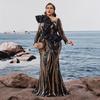 Birthday Wedding Dress Plus Size Dress European and American Long-Sleeved Sequin Embroidered Mermaid Evening Dress Formal Elegant Dress