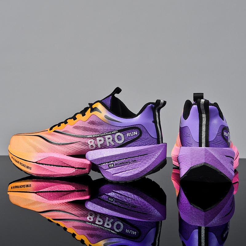 

Running Shoes Speciality Carbon Plate Marathon Men Sports Breathable Lightweight Women s Comfortable Athletic Nonskid Sneakers 46 фіолетовий