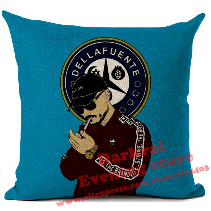 Dellafuente Pillow Case Spain Rapper Dellafuente Fc Cushion Cover Decorative Pillows For Sofa Home Decor
