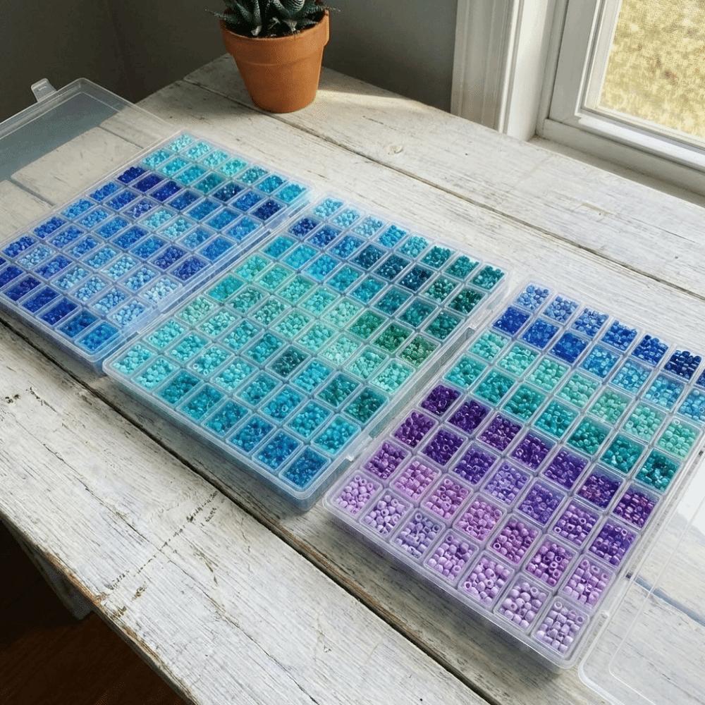 Transparent Perler Beads Storage Box Plastic Jewelry Container Beads Storage Box  DIY Crafts