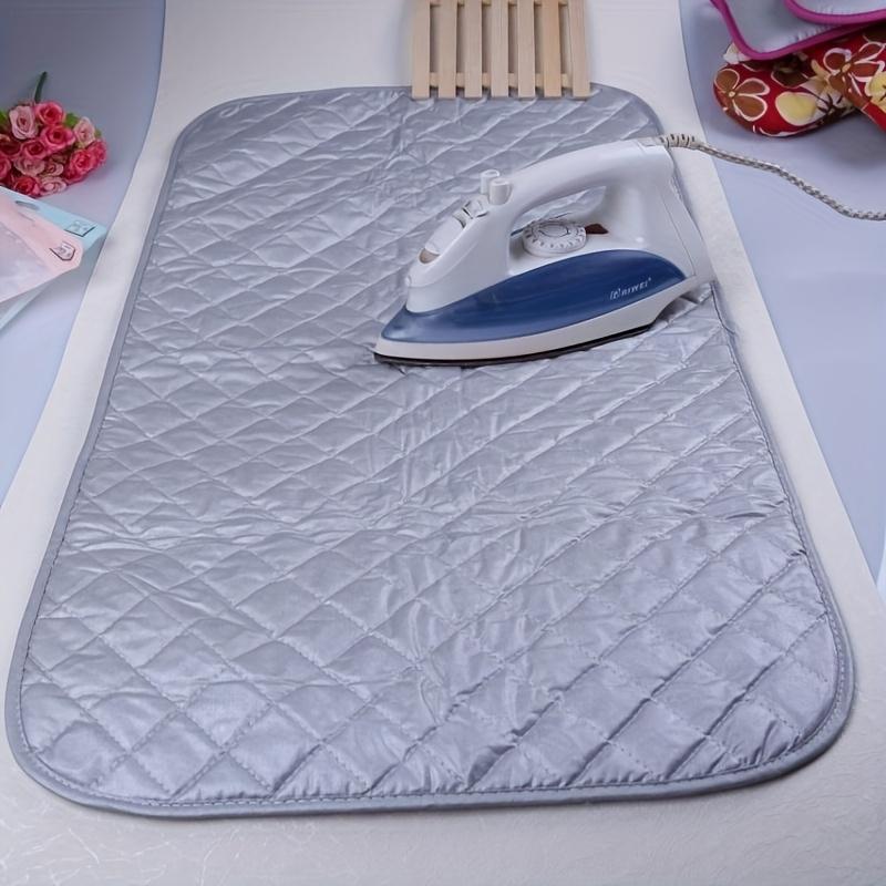 Large Size Thickened Coated Silvery Ironing Board Foldable Portable for Home Travel Hotel Dormitory Desktop Ironing Pad