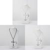 Cross Pendant Necklace For Women Men With Alloy Chain Stylish Autumn Winter Accessory