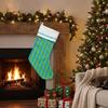 Color-Block Design Hanging Gift Bag Striped Xmas Candy Bag Festive Stocking  Indoor Decoration