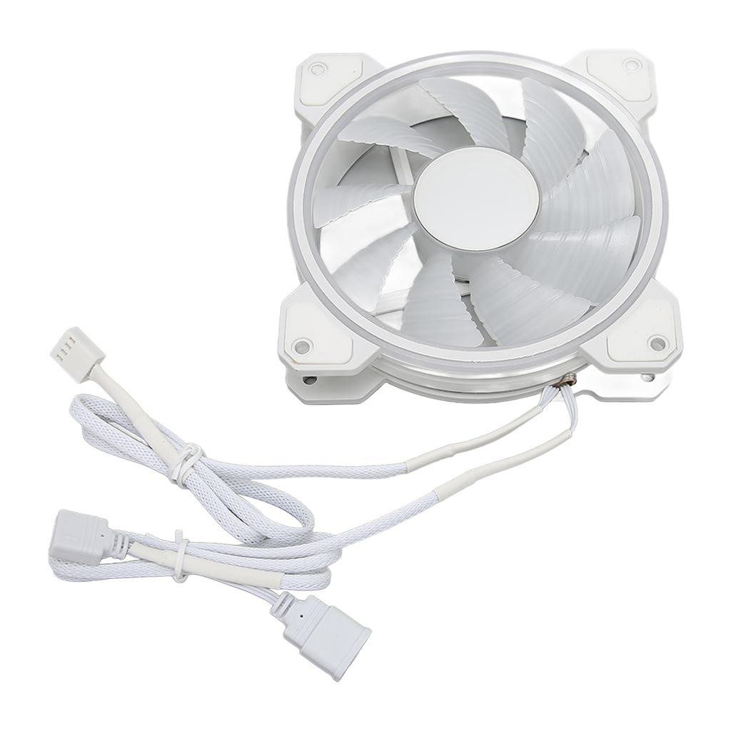 RGB Case Fan 12cm 4pin PWM 3pin ARGB RGB Backlit 9 Fan Blades Strong Airflow Super Quiet PC Fan for