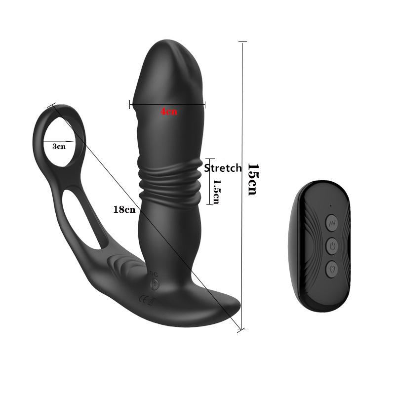 Telescopic Prostate Massager Butt Plug Anal Vibrator Sex Toys for Men Ass Anal Dildo Men 10 Vibration Modes