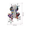 Fashion Women Frog Rhinestone Inlaid Brooch Pin Clothes Decoration Jewelry Gift