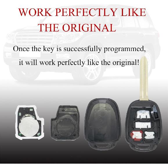 MechanMagic Key Fob Remote Replacement Fits for Toyota Corolla 2014 2015 2016 2017 2018 /Camry 2014-2017/Tacoma 2016-2018 HYQ12BDM Keyless Entry