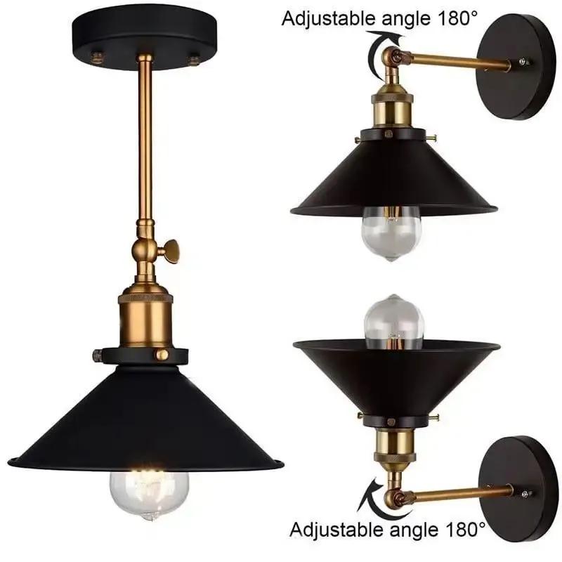 American industrial style wall lamp staircase hallway bedside wall lamp Retro decorative wall light iron wall lamp