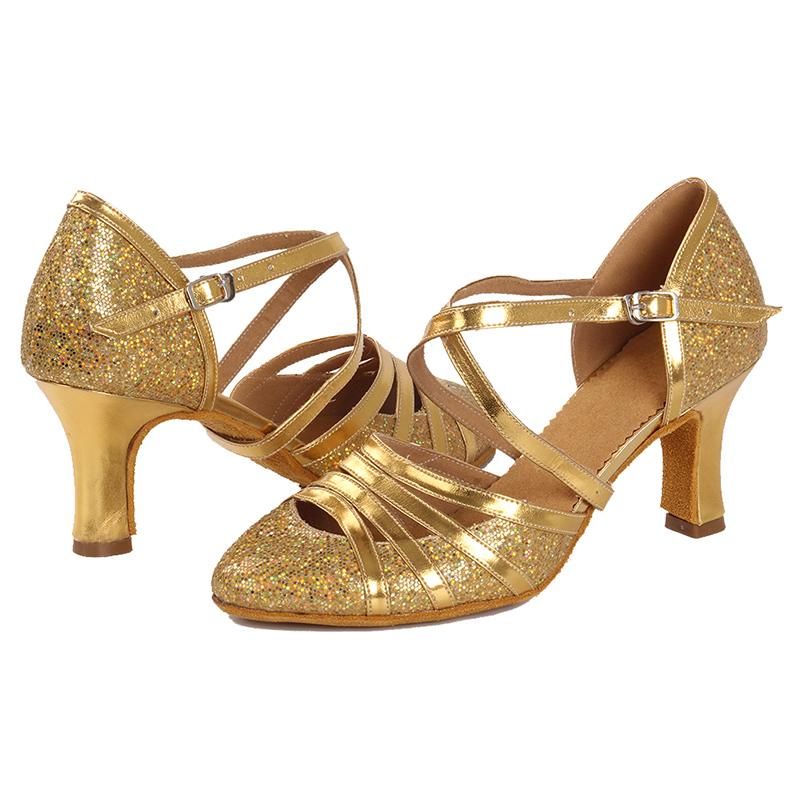 Dam glitter latin moderna sällskapsdansskor Karaktärsdansskor
