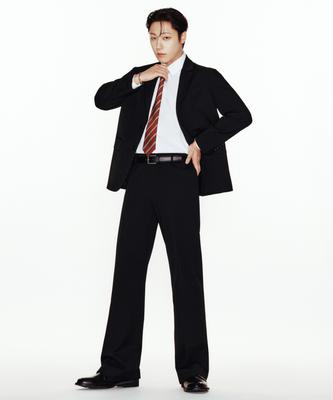 Flare Hidden Banding Slacks [Black]