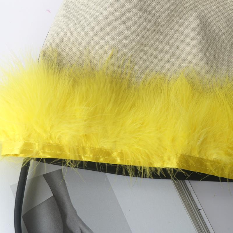 Color Blood Vessel Fleece Feather Cloth Edge Cloth Strip Fleece Cloth Belt Clothing Accessories Diy Car Non-Slip Mat Decorative Material