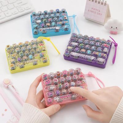 Klare Tastentöne Mechanische Tastatur Spielzeug Cartoon Tier Muster Tasche Anhänger Charm Geschenk Geben