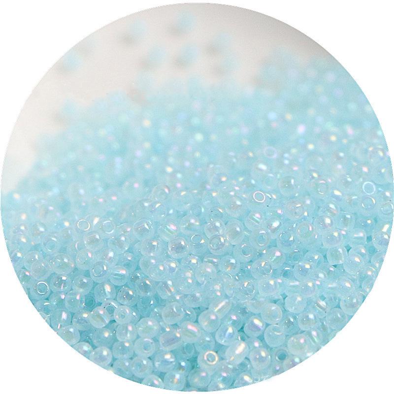 2mm Irisierende Glas-Samenperlen: Cremige Wolke für DIY Schmuck & Armbänder