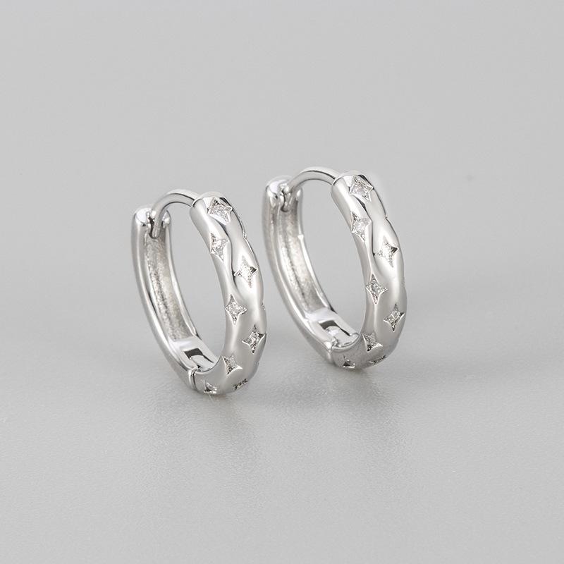 

Европейские и американские модные серьги-каффы в виде звездного круга - Нишевый дизайн, Универсальные, Высококлассные женские серьги. Copper