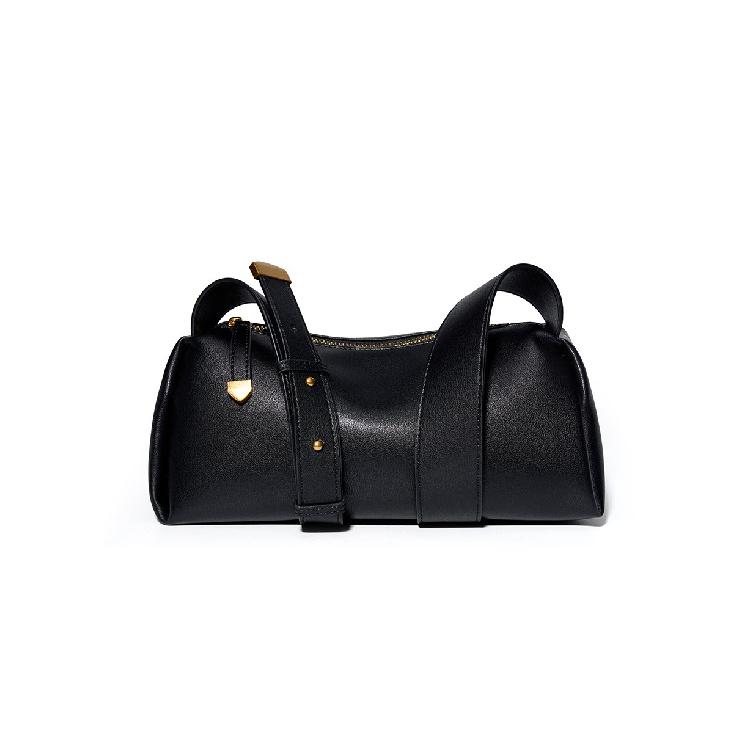 New Bag Pillow Bag Genuine Leather Crossbody Bag Baguette Bag Wide Shoulder Strap High-end Single Shoulder Underarm Bag Soft Leather Women's Bag