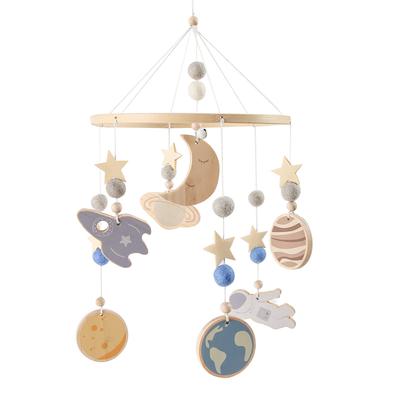 Let's Make a Wooden Bed Mobile, Made of Wool Felt, Hanging Style, Bed Decoration, Photography Prop, Children's Room, Baby Preparation, Baby Shower Gif