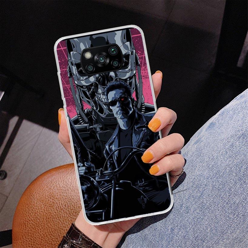 Arnold Schwarzenegger Terminator Phone Case For Xiaomi Poco X7 X6 X5 Pro F7 Ultra Redmi 15C 15 13C 13 12C 12 10 10A 10C 9 9A 9C