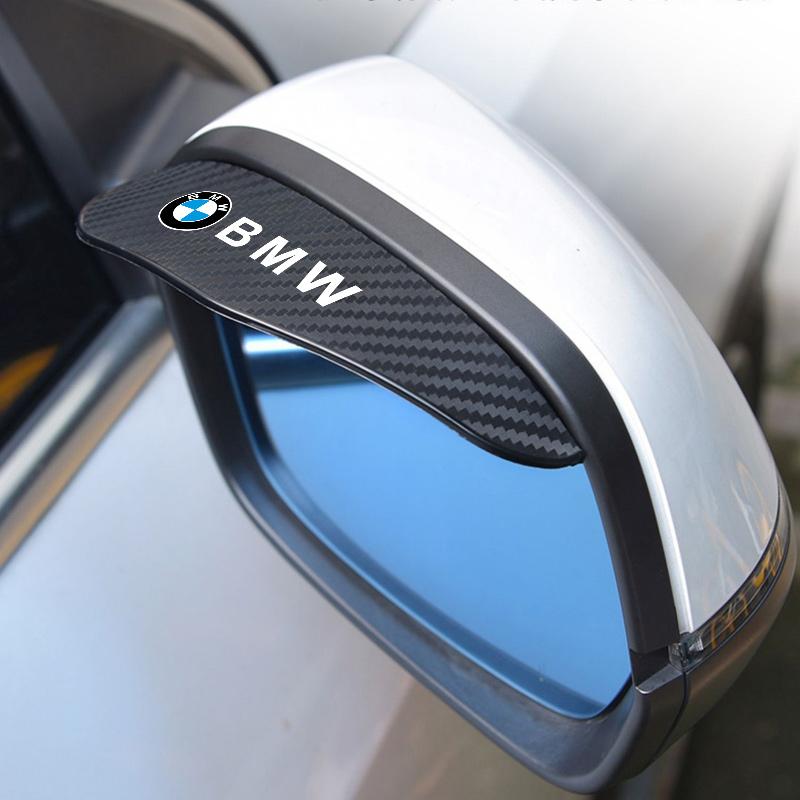 Carbon Fiber Car Rear View Mirror Rain Eyebrow Shield Sun Visor For BMW X1 X3 X5 X6 1 2 3 5 7 Series F15 F16 F20 F22 F30 F32 G30 FZ7