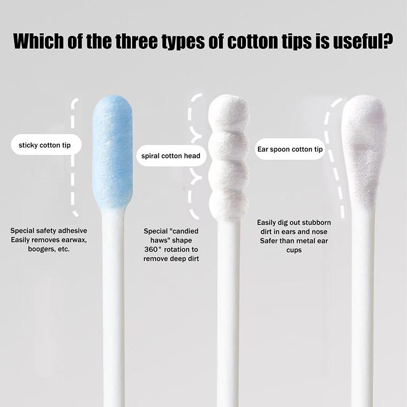 50/100 Pcs Sticky Ear Pick Adhesive Cotton Swab Ear Cleaning Reusable Sticky Ear Sticks Sticky Cotton Swab Ear Cleaning Tool