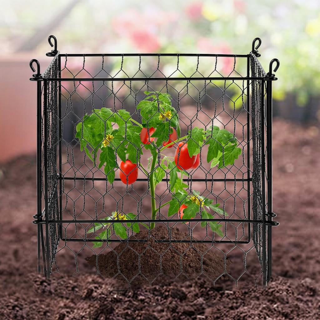 5 Pack Plant Protector from Animals 13.4'' X 13.4'' Metal Plant Cage