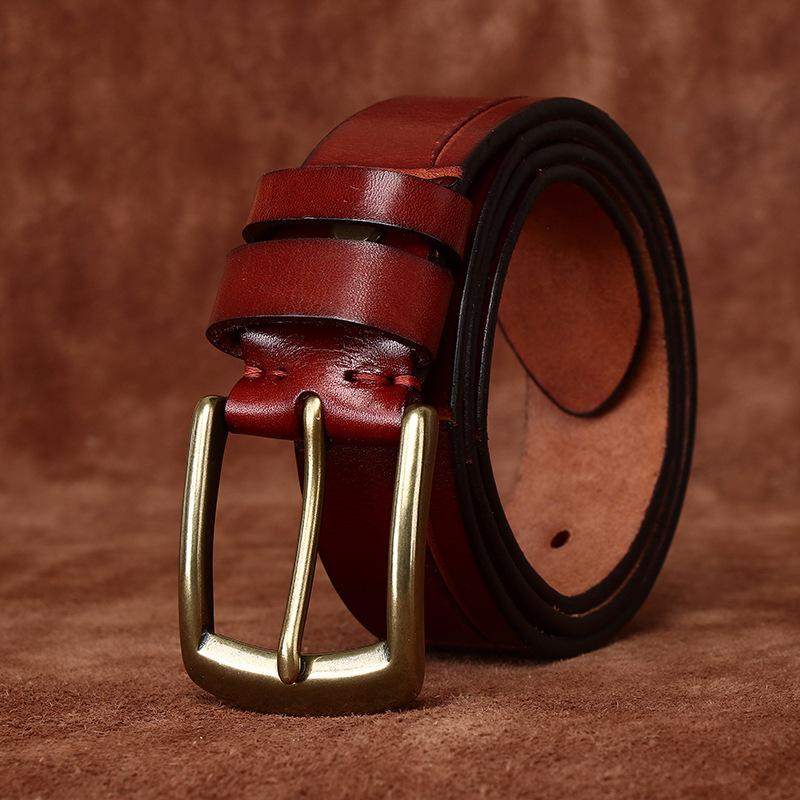 

Ремень мужской ретро ручной работы нож для резки кожи пряжка модный уникальный толстый первый слой коровьей кожи мужской ремень 125cm