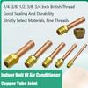 1/4 3/8 1/2 3/4 Inch SAE/Standard 45 Degree Brass Connector Copper Tube End Feeding Connector Adapter Air Conditioner