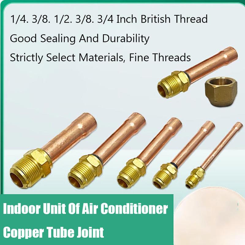 1/4 3/8 1/2 3/4 Inch SAE/Standard 45 Degree Brass Connector Copper Tube End Feeding Connector Adapter Air Conditioner