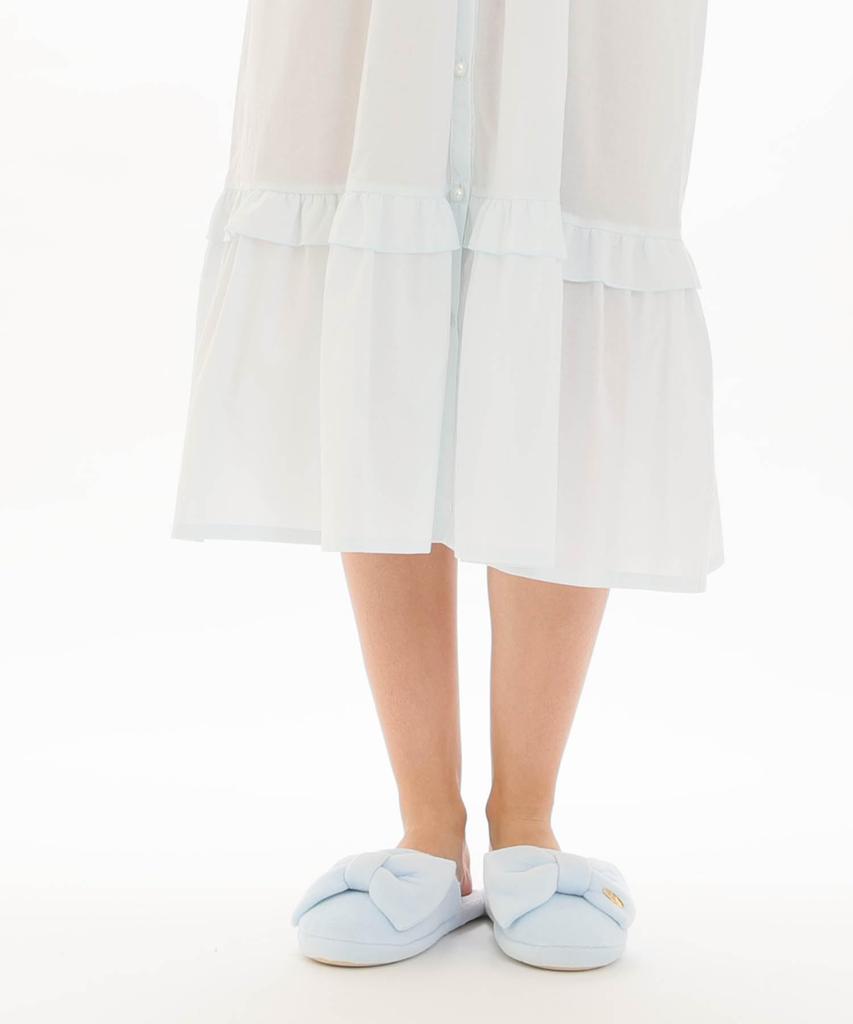 Nightshirt Classical Frill Dress Blue FreeSize [Narue] 60/Lone Women's