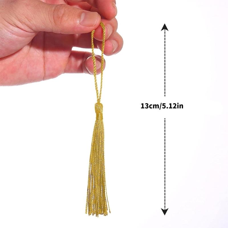 Decorative Polyester Tassels Crafting Accessory Colorful Handmade Sewing Embellishment