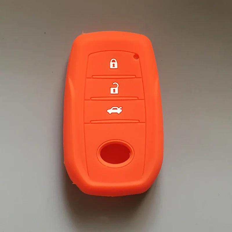 silicone rubber key cover case shell protector for Toyota Chr Rav4 Auris Avensis Prius Aygo Camry Land Cruiser 200 Prado Crown
