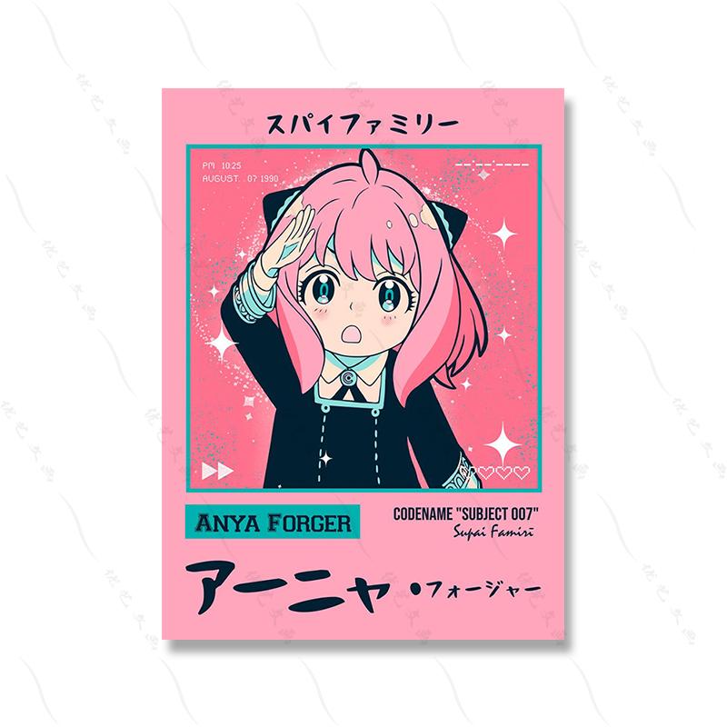 Επαγγελματική κάρτα μόδας Anime Art Αφίσα Εκτύπωση Κοριτσιού Κοιτώνα Καμβάς τοίχου Μοντέρνος καμβάς Ζωγραφική Δωμάτιο Διακόσμηση σπιτιού Κορέα Κινούμενα σχέδια