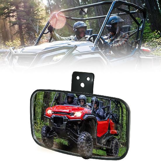 

SAUTVS Center Rear View Mirror Compatible with Honda Pioneer 1000-3 1000-5 1000-6 2016-2025 Accessories, Adjustable Interior Center Convex Rearview