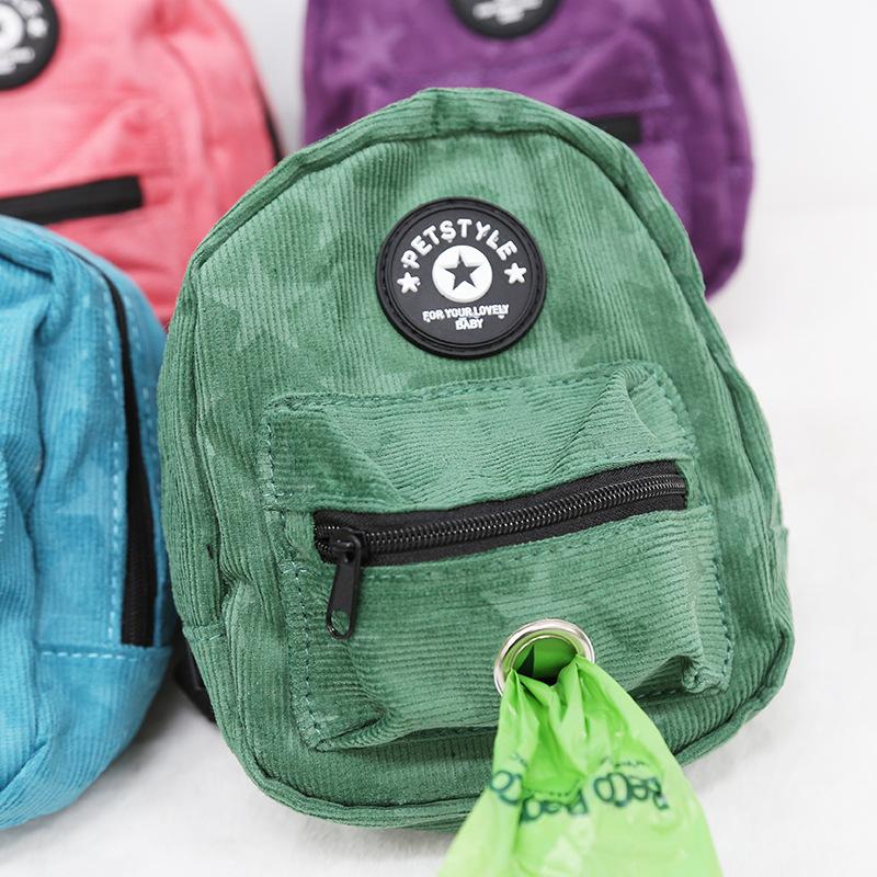 Autumn Winter Pet Mini Backpack Outdoor Puppy Animal Dog Self Carrier School Bag With Poop Bag Dispenser Walking Snack Travel
