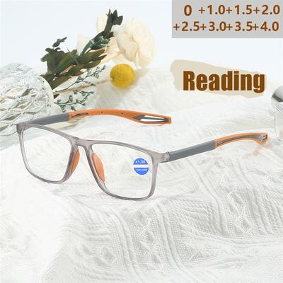 Anti-slip Comfortable Flat Glasses Anti-blue Light Reading Glasses Fashionable Sports Reading Glasses 1119