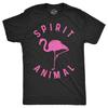 Mens Flamingo Spirit Animal T Shirt Funny Pink Bird Tee for Guys