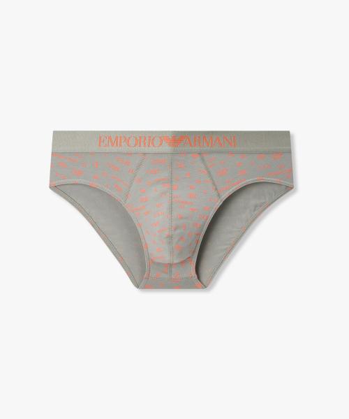 

[Emporio Armani Underwear] Мужские трусы-слипы с графическим принтом по всей поверхности с логотипом 0816111016 [Отправка из Кореи] 100% Оригинал Steel Grey - S
