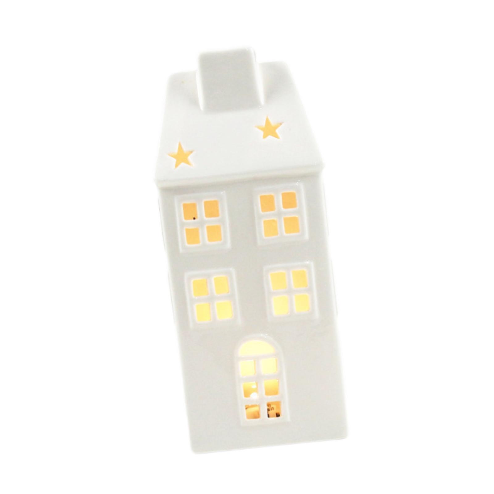 

Xmas House Ornament Decoration Decorative Winter Bedside Living Room Collection Indoor Desktop Christmas Decorations House 9cmx7cmx12cm
