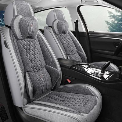 24 Husă nouă 3D de pluș pentru scaun auto cu suport lombar fix