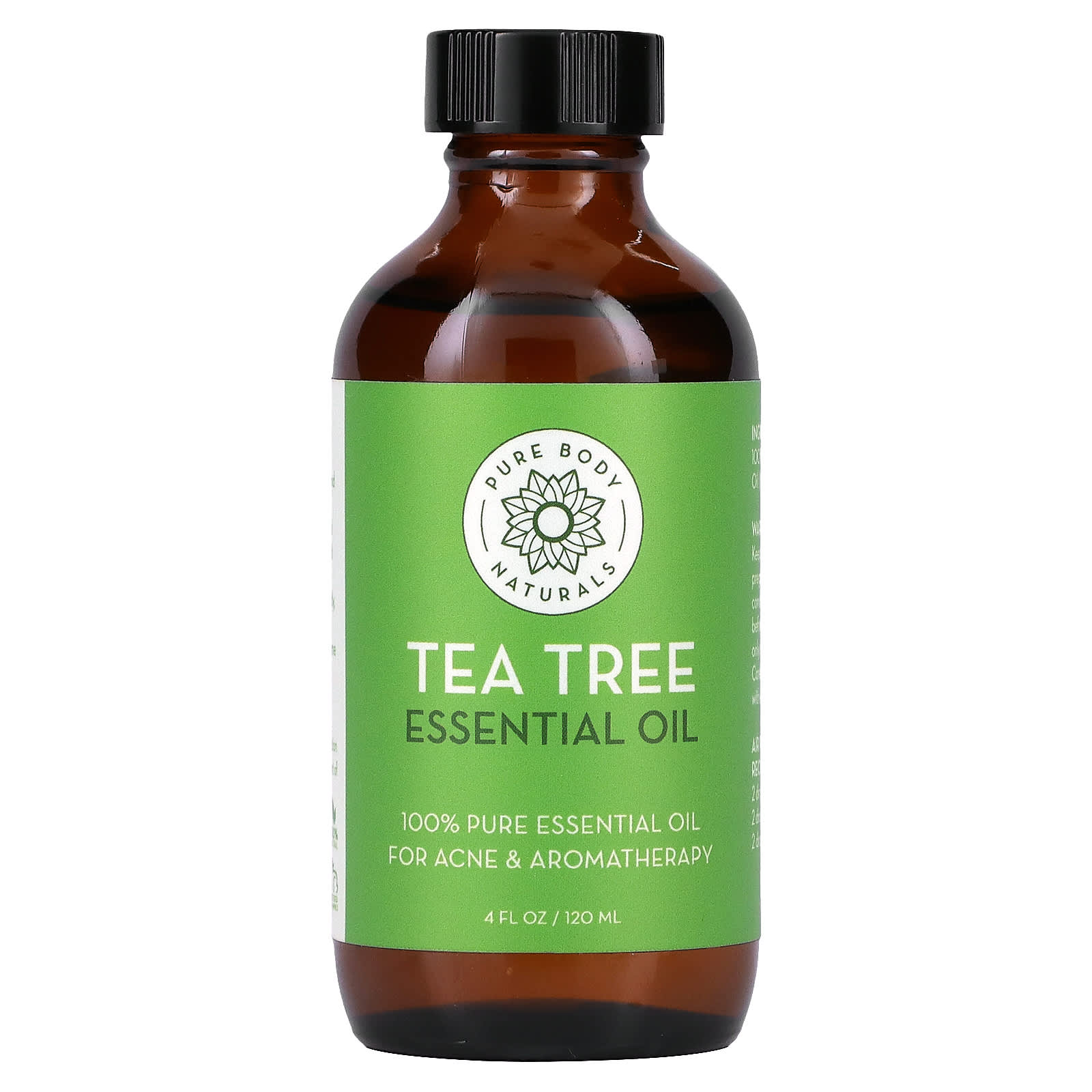 

Pure Body Naturals, Эфирное масло, Чайное дерево, 4 жидких унции (120 мл)