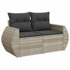 VidaXL Salon de Jardin avec Coussins 10 pcs, Canapés avec Dossier, Ensemble de Meubles, Mobilier de Terrasse Patio, Gris 3221831