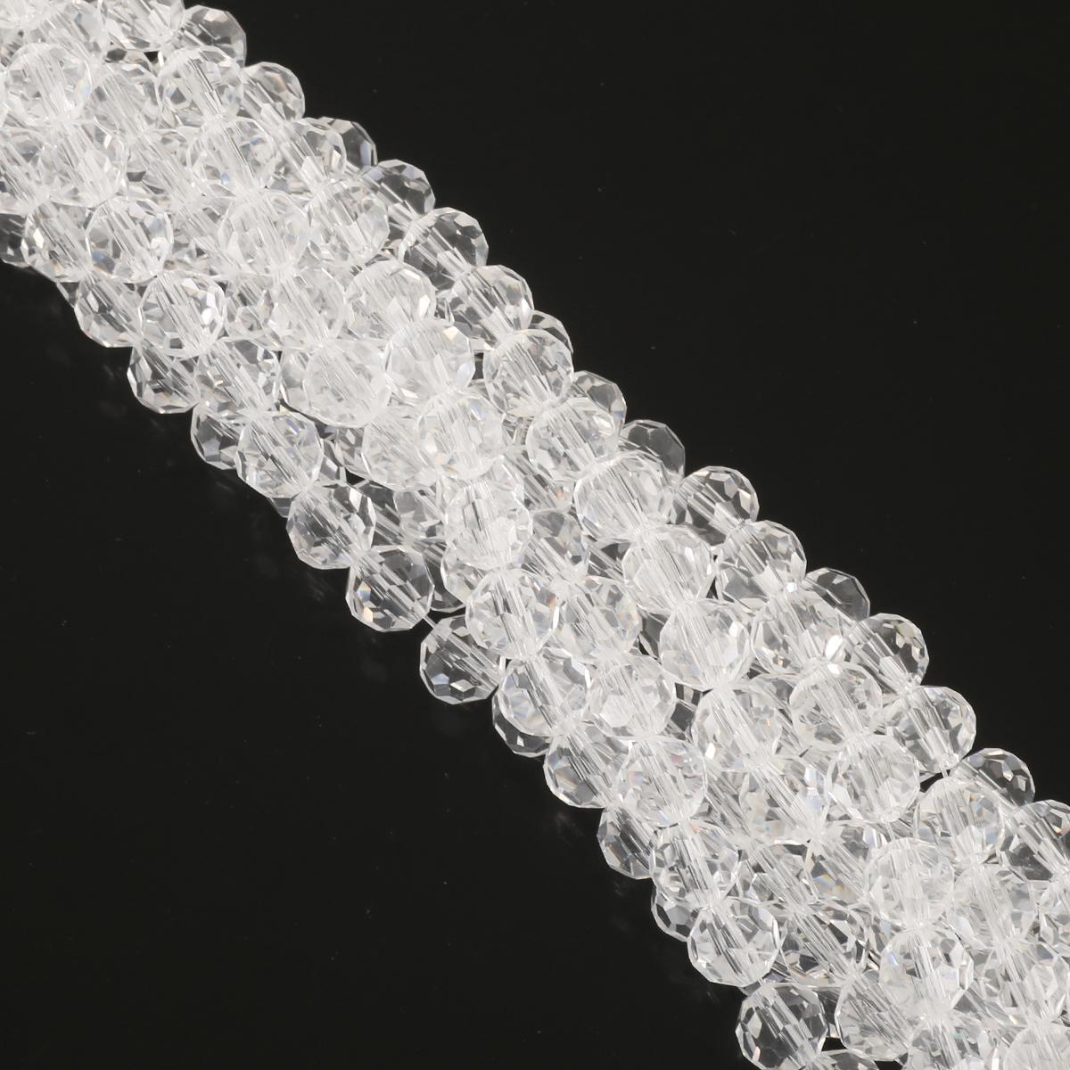 

100 шт. стеклянные шарики, граненые хрустальные бусины Rondelle для самостоятельного изготовления ювелирных изделий, ожерелья, браслета 24