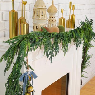 Artificial Christmas Garland Pine Needles Vine Garland Greenery Plant for Diy Garland Wreath Garden Home Decor