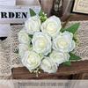 9 Heads Real Happy Imperial Rose Flower Mini Photography Photo Gift Valentine's Day Flowers 10 Colors Crystal Grass Bouquet