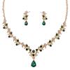 Flower Bridal Jewelry Set Luxury Necklace Set Exquisite Necklace Earrings Set  Women