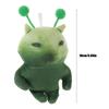 10cm Green Alien Cat Plush Toy Poseable Bag Charm Cute Red Scarf Alien Kitten Toy  Anime Fans Gifts
