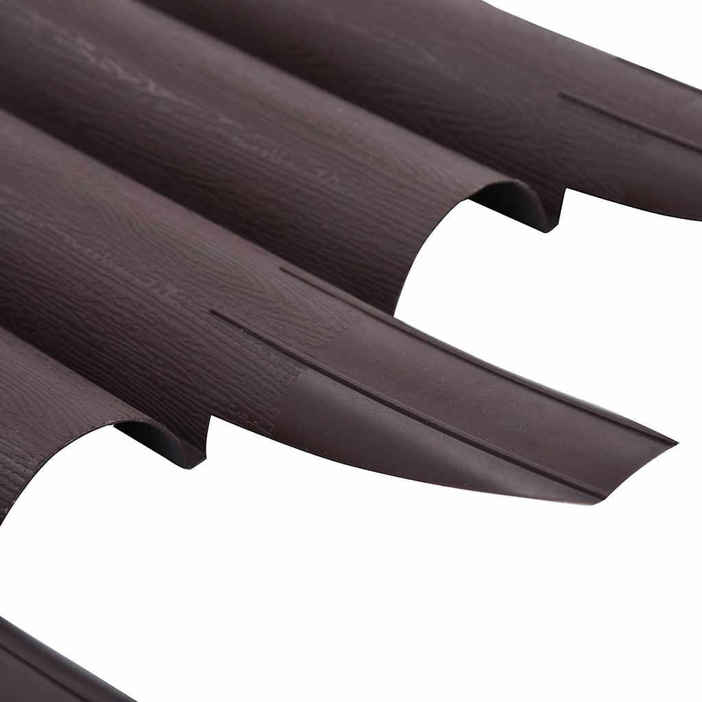 Lawn Edging 36 Pcs Brown 10 M PP