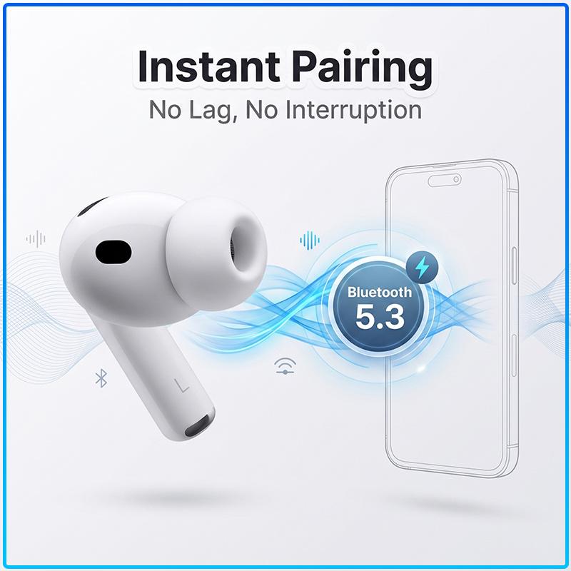 Bluetooth Earphone Air Pro 3 With Long Battery Life 6H Music Time Lightweight Design And Secure Fit For All Day Comfort