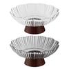 Vintage Petal Fruit Bowl Large Capacity Plastic Serving Tray for Snacks Nuts Candy Transparent Fruit Dish for Living Room Coffee
