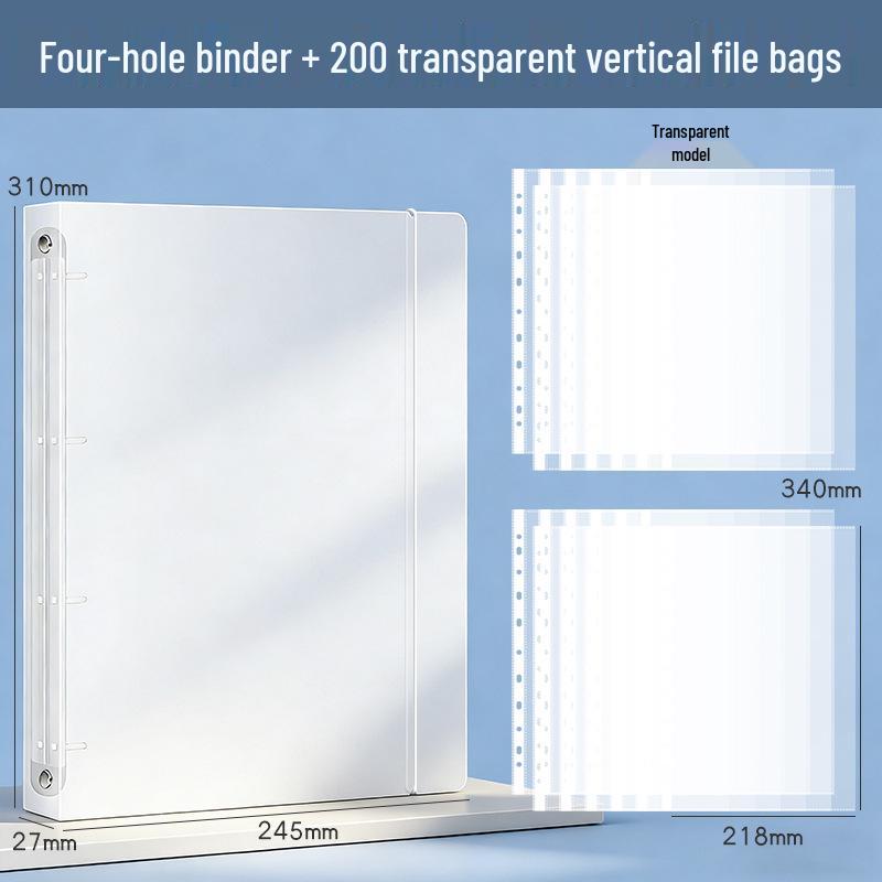 A4 Transparent Document Organizer - Leaf Folder, Office Storage, Test Paper Holder